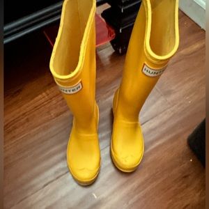 Cute Kids Hunter Yellow Rain Boots